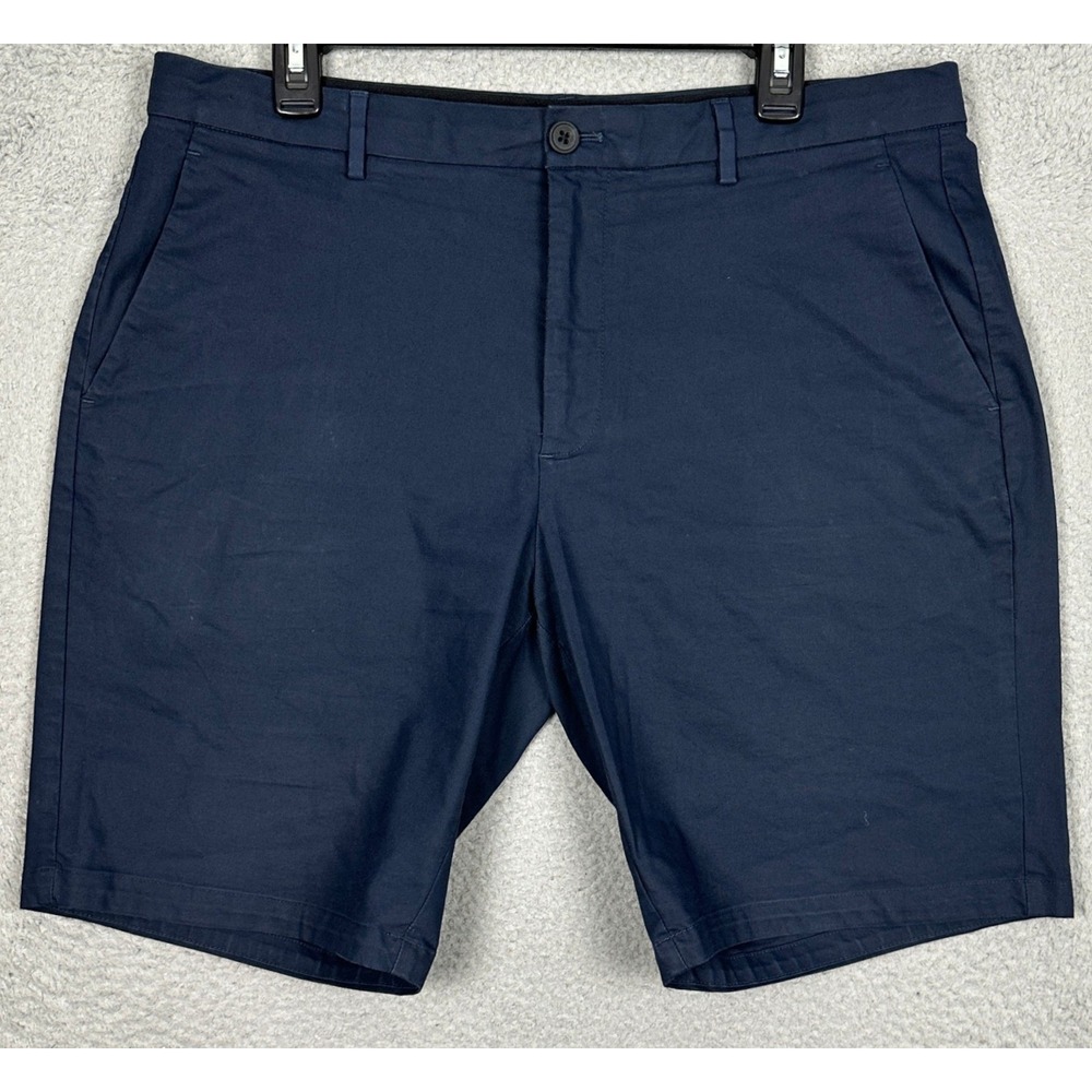 Bonobos Shorts Mens 35 9 Inch Inseam 3XDRY Navy Blue Tech Chino Stretch Casual